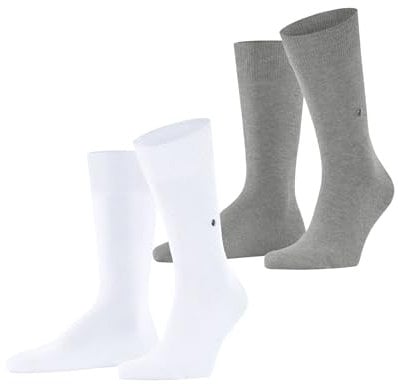 Burlington Herren Socken Everyday Multipack M So Baumwolle einfarbig 2 Paar, Weiß White 2000, 40-46