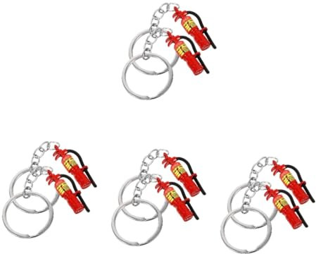 Ciieeo Feuerlöscher Für Anhänger 8 Stk Feuerwehrmann- Feuerwehrmann Feuerwehrmann Feuerlöscher Charme Kabelbinder Schlüsselringe Herz Dekorationen Schlüsselanhänger Mit Feuerwehranhänger