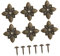 CIYODO 6 Juegos de Clavos Decorativos de Aleación de Zinc Originales para Muebles de Hierro Forjado Fáciles de Aplicar