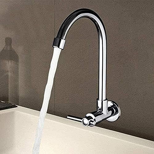 Wasserhahn Küchenarmatur Wasserhahn Küchenarmatur Unterputz-Kalt-Einloch-Waschbeckenarmaturen Moderner Wand-Badezimmerwaschbecken-Wasserhahn