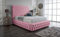 Living Comfort Bedz – Ambassador Chesterfield Bed - Plush Velvet Headboard & Footboard - Gas Lift Storage & Solid Black Board Base Option (Pink, Small Double - Gas Lift)
