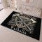 Waschbarer Teppich Grösse : 60x90cm Wikinger-Symbol Axt Teppich Wohnzimmer Schlafzimmer, Kurzflor Flauschig Teppiche, Anti-Rutsch Unterseite Teppich, Schwarz Kinder Teppich Dekoration