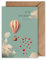 Jahrestag Hochzeit karte mit Umschlag - Geschenkkarte zum Hochzeutstag Zum Hochzeitstag Alles Liebe Ehe Heißluftballon Herzen Himmel Wolken Reise Abenteuer Glückwunschkarte Liebe Jubiläum (DIN A6)