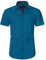 J.VER Men's Short Sleeve Dress Shirt Stretch Iron Free Regular Fit Business Casual Button Down Shirts Peacock Blue XL