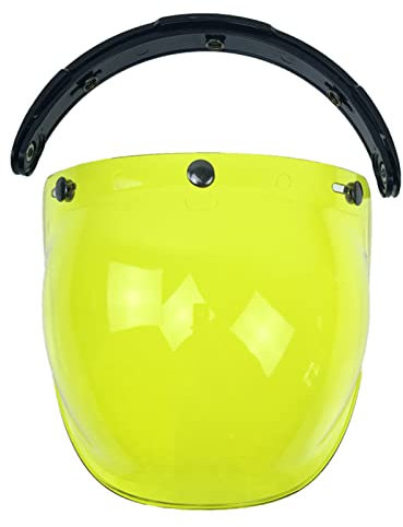 YIWEOG 3-Snap Bubble Windschild Visier für Biltwell Gringo & Bonanza Motorradhelm
