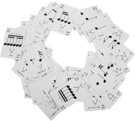 VICASKY Musiktheorie-übungskarte Rhythmus-lernkarte Für Musik-noten-training Karteikarten-set Für Anfänger