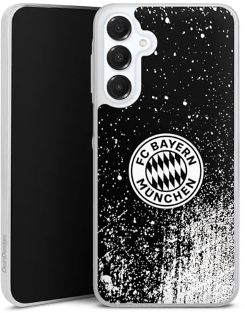 Slim Case kompatibel mit Samsung Galaxy A 16 5G Silikon Handyhülle transparent Hülle extra dünn FC Bayern München Offizielles Lizenzprodukt FCB
