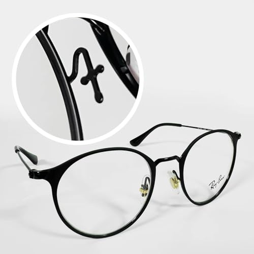 4 Pairs Soft Silicone Replacement Nose Pads for RayBan RB6335, Plug in/Push in Model Ray Ban Sunglasses Nose Pad Replacement, Eye Glasses Nose Pads Non Slip (Silver, 14mm)