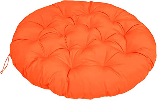 ZTGL Polster für Papasansessel, Rund Durchmesser 80-180 cm Dicke Wasserdicht Outdoor/Indoor, Bodenkissen Kissen für Gartenmöbel, Großer Sitzauflage Auflage für Papasan,Orange,160x160cm