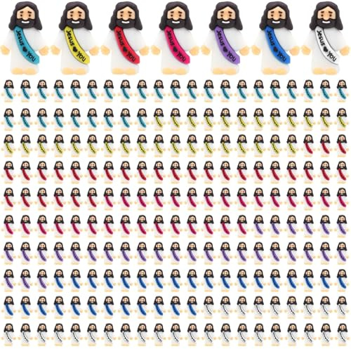 210 Pack Little Jesus Figurines in Bulk, Pocket Jesus Loves You, Jesus Small Figures, Little Tiny Jesus Figures for Church Christmas Party Favors Baptism Gifts Religious Gifts for Easter Egg Stuffers