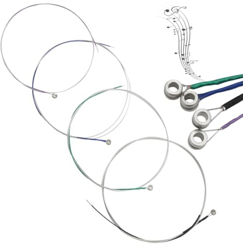 Zwei komplette Violasaiten-Sets, A-D-G-C-Konfiguration, Edelstahlkern, Nickel-Kugelende, Nickel-Chrom-Wickelung, 65 cm Länge für Instrumentenersatz