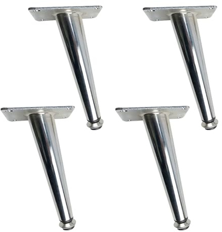 Möbelfüsse Verstellbar Chrom, 4 Stück Möbelbeine Verstellbar Möbelfüße | Tischfüße Eisen Sofasfüße Höhe: 10.5-43.5cm Schrankfüße Couchtischbeine Sofas Tischbeine Sprühfarbe 10.5cm/4.1