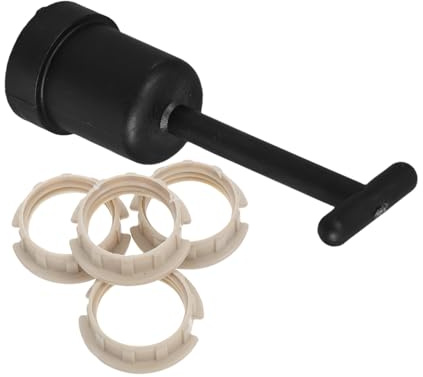 DOITOOL 1 ensemble Kit de Remplacement de Douille avec Outil de Retrait et Anneaux de Support pour Abat Jour Anneaux Plastique et Clé Noir pour Installation Facile Divers Environnements