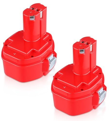 2 stück 14,4V 4800mAh NI-MH Ersatzakku für Makita 14.4V Akku Kompatibel mit PA14 1420 1422 1433 1434 1435 193062-6 193157-5 193158-3 193985-8 1051D 4033D 5094D 6280D 8280D JR140D