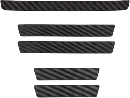 5 Stück Auto Einstiegsleisten Schutz für BMW 3 Series Touring E30 E36 E46 E91 F31 G21, Carbonfaser Türschweller Aufkleber Stoßstangenschut Ladekantenschutz Folie