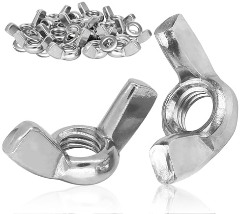 30 dadi ad ali M6 in acciaio inox, dadi ad alette metriche, elementi di fissaggio resistenti per progetti fai da te, riparazioni domestiche e uso industriale