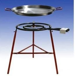 'Paella Set Grill Huelva Poêle avec 2 Chalumeau au gaz flammigem, 50 cm (17 kW), 65 cm, renforcée pieds, incl. Tuyau et régulateur de pression