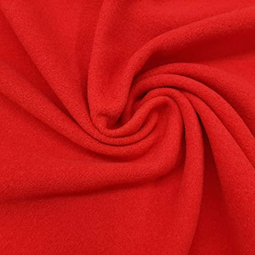 Gaby - Kaschmir Wolle Mantel Wollstoff Meterware 20 Farben - rot