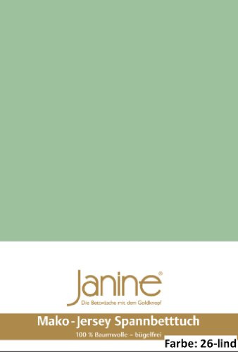 Janine Spannbettlaken Jersey 5007, Gr. 150x200 cm, Fb. 26 lind, Mako-Feinjersey