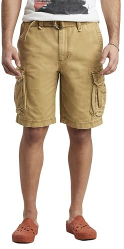 UNIONBAY Herren Survivor Cargohose mit Gürtel, Kurze Passform, große Größen, Roggen, 50