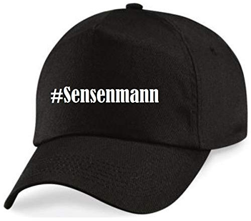 Base Cap Hashtag #Sensenmann Größe uni Farbe Schwarz Druck Weiss