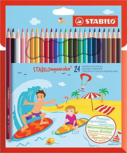 STABILO - Aquarell-Buntstift - STABILOaquacolor - 24er Pack - 24 - Hartung