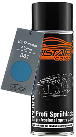 TRISTARcolor Peinture voiture Bombe de peinture pour Renault/Alpine 331 Bleu Alpine Metallic Peinture de base aérosol 400 ml