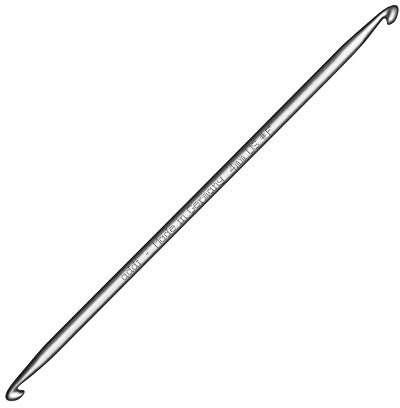 Addi Double-Headed Tunisian Crochet Hook 2mm, Metal, Aluminium