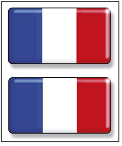 Artimagen Pegatina Bandera rectángulo Francia 2 uds. Resina 48x26 mm/ud.