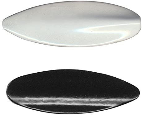 FTM Tornado Inline Spoon - Forellenblinker zum Spinnfischen auf Forellen, Blinker zum Spinnangeln, Durchlaufblinker, Gewicht:3, 5g, Farbe:Black/Glow White
