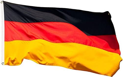 Banderas de aricona – bandera de alemania resistente a la intemperie con 2 ojales de metal - bandera nacional alemana 150 x 250 cm