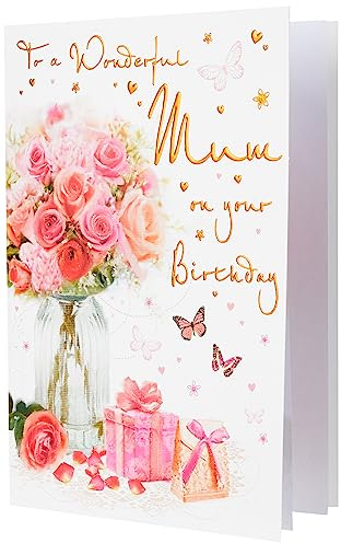 Piccadilly Greetings Regal Publishing Birthday Card Mum - 9 x 6 inches,Pink