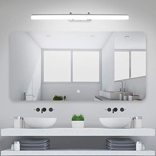 Klighten LED Spiegelleuchte 18W Einstellbare Halterung, LED Badleuchte für Badzimmer Spiegel, Schminktisch und Wandbeleuchtung, 5500K Weißlicht, 80CM /31.2IN