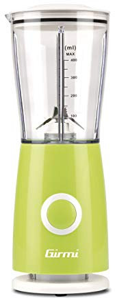 Girmi FR03 Frullatore Elettrico, 170W, 4 Lame in Acciaio INOX, 400 ml, Bicchiere graduato, Verde