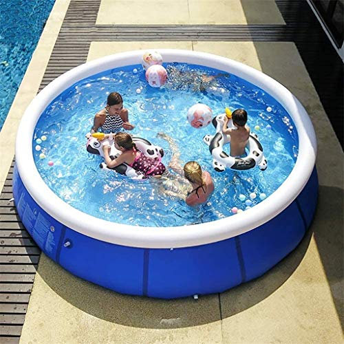 GJXJY Aufblasbare Badewanne Erwachsene Rund,Aufblasbarer Pool Verdickte Familienpool Aufblasbarer Schwimmbäder Pool 180 × 180 × 73 cm(6ft)