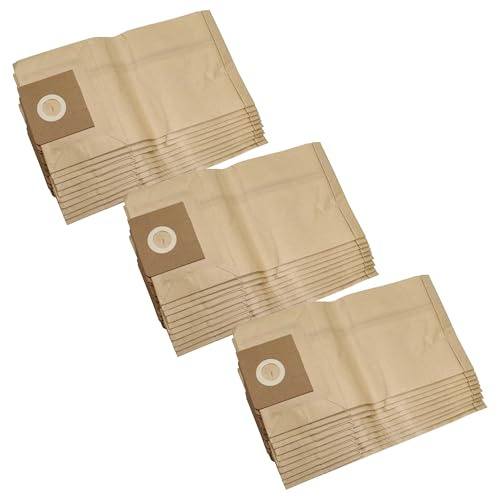 vhbw 30x Staubsaugerbeutel kompatibel mit Kärcher NT 14/1 Eco Advanced, NT 14/1 Eco Te Advanced, NT 2000, NT 25/1 Staubsauger - Papier, braun