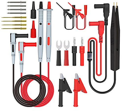 Ticfox Kit di puntali per test multimetro Set di strumenti per sonda di prova elettrica