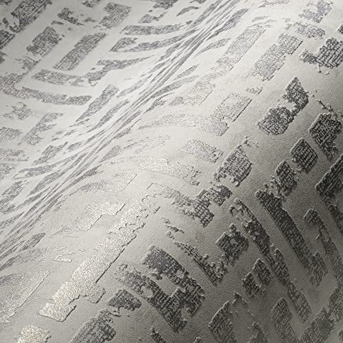 Livingwalls My Home My Spa Glitzer Tapete Geometrisch Weiß Glitzertapete 386951 Vliestapete 10,05x0,53m Made in Germany