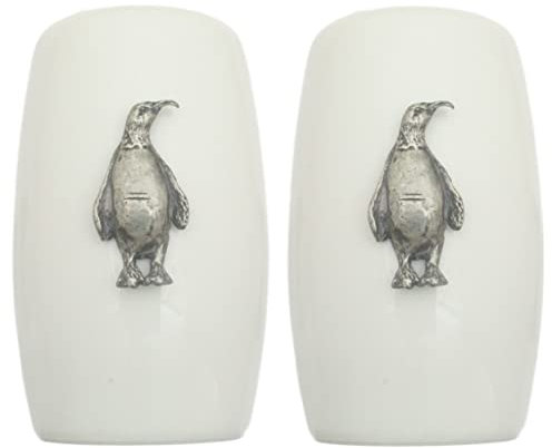 Penguin China Salt and Pepper Shakers Cruet Set Modern White CSP 264