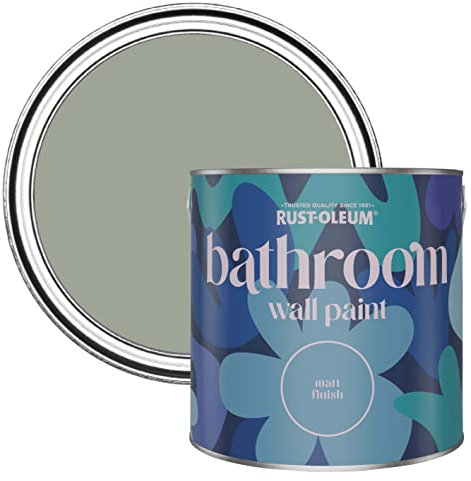 Rust-Oleum Peinture Verte Résistante à l'eau pour Murs de Salle de Bains, Finition Mate - Feuille de Thé 2.5L
