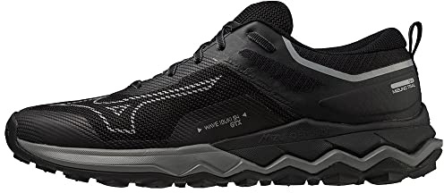Mizuno Herren Wave Ibuki 4 GTX Trail Running Shoe, Schwarz, Metallic, Grau, dunkler Schatten, 40 EU