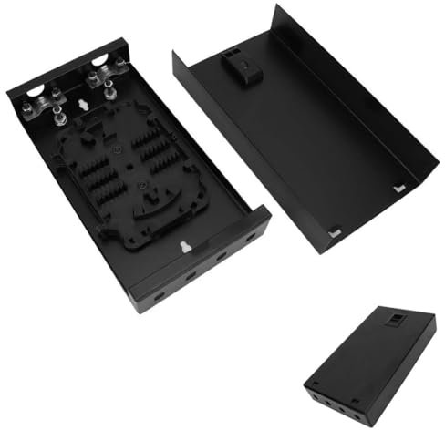 Fiber Optic Terminal Box, 4 Core Fiber Optic Terminal Junction Box FC/ST 4 Round Port Pigtail Termination Box for Outdoor DIY Case