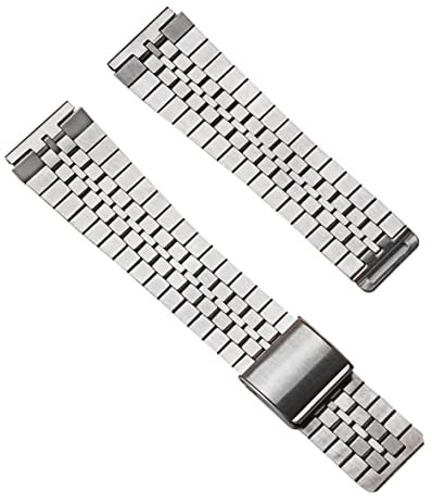 Dcasmo Group Uhrenarmband aus Edelstahl für Herren 18 mm Kompatibel mit Omega Tag Heuer New Old Stock 1960 1970 – Originale Vintage Armis aus Metall – Traditionelles Antikes Uhrenarmband