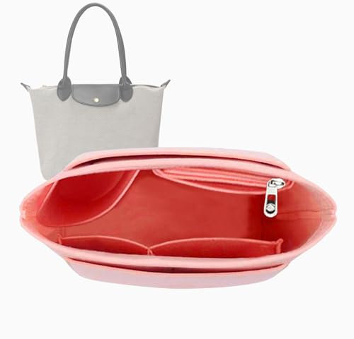 Lckaey Y012 Filz-Organizer für Tragetaschen, kleiner Organizer-Einsatz, rosa, für große Tasche