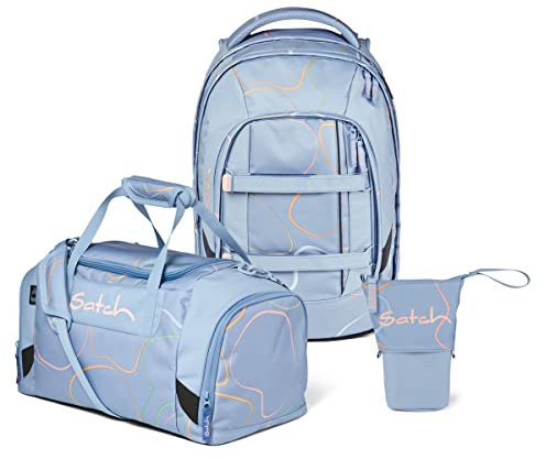 satch Pack Pencil Slider Edition Schulrucksack Set 3tlg. mit Sporttasche (Vivid Blue)