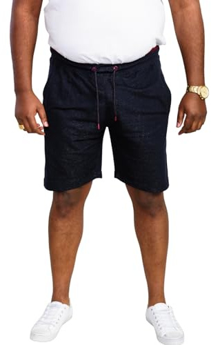 D555 Men's Plus Size Tunstall Loop Back Shorts 5XL Denim Marl
