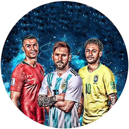 Fondant Tortenbild, Zuckerbild Essbares Foto für Torten, Tortenaufleger Ø 20cm - Fussball Fußball Nr. 54