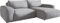DELIFE Eckcouch Lanzo XL Mikrofaser Grau 270x180 cm Recamiere variabel