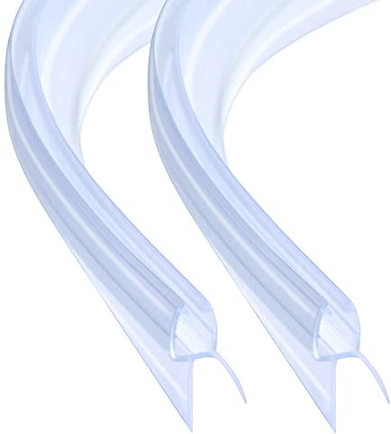 ITTISO Striscia di guarnizione per schermo doccia pre-curva, 2 x 90 cm, per vetro spesso 5 mm/6 mm, striscia di guarnizione curva per box doccia fino a 12 mm di spazio