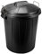 Acan Tradineur - Cubo de Basura de plástico, 21 litros, Incluye Tapa y Asas metálicas, contenedor de residuos, Papelera, Reciclaje, Industrial, hogar, Fabricado en España, 42,2 x 33,8 cm (Negro)